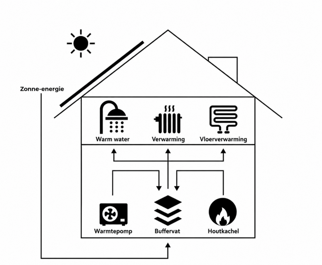 Totaalsystemene warmte bronnen